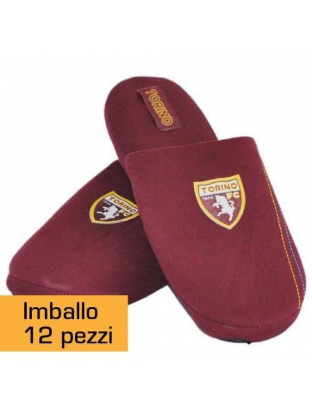 Pantofole in tessuto con logo ufficiale TORINO FC